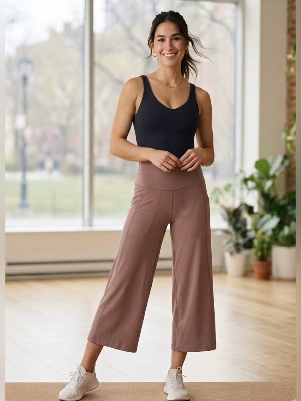 ✨ NWT Lululemon Align Super-High-Rise Wide-Leg Crop 23" - Cacao (Size 18) ✨